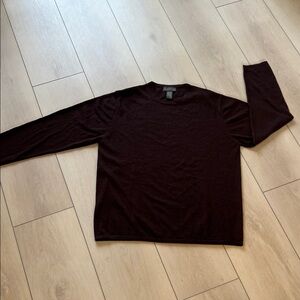 Banana Republic Men's Deep Burgundy extra fine Italian merino Sweater